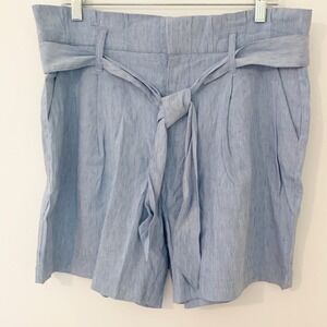 Inc blue linen dress shorts